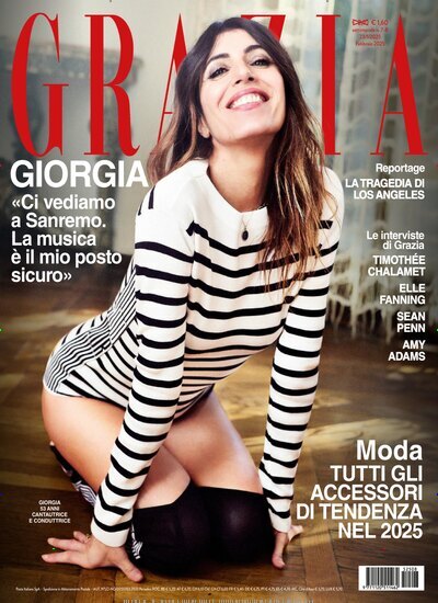 Titelbild der Ausgabe 2/2025 von Grazia Italien. Diese Zeitschrift und viele weitere Frauenzeitschriften als Abo oder epaper bei United Kiosk online kaufen.