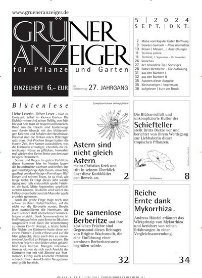 Titelbild der Ausgabe 5/2024 von Grüner Anzeiger. Diese Zeitschrift und viele weitere Naturzeitschriften, Landwirtschaftszeitungen und Umweltmagazine als Abo oder epaper bei United Kiosk online kaufen.