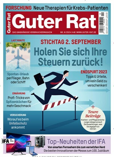 Titelbild der Ausgabe 9/2024 von Guter Rat. Diese Zeitschrift und viele weitere Wirtschaftsmagazine und Politikmagazine als Abo oder epaper bei United Kiosk online kaufen.