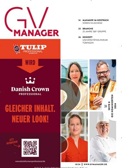 Titelbild der Ausgabe 10/2024 von GVmanager. Diese Zeitschrift und viele weitere Gastronomiezeitschriften, Fashionmagazine, Beautymagazine als Abo oder epaper bei United Kiosk online kaufen.