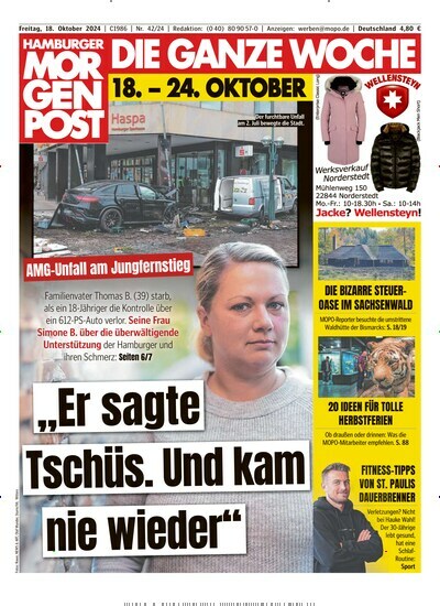 Titelbild der Ausgabe 113/2024 von Hamburger Morgenpost. Diese Zeitschrift und viele weitere Zeitungsabos als Abo oder epaper bei United Kiosk online kaufen.