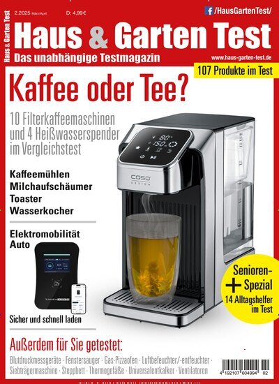 Titelbild der Ausgabe 2/2025 von Haus & Garten Test. Diese Zeitschrift und viele weitere Wirtschaftsmagazine und Politikmagazine als Abo oder epaper bei United Kiosk online kaufen.