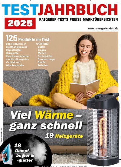 Titelbild der Ausgabe 1/2025 von Haus & Garten Test Testjahrbuch. Diese Zeitschrift und viele weitere Wirtschaftsmagazine und Politikmagazine als Abo oder epaper bei United Kiosk online kaufen.