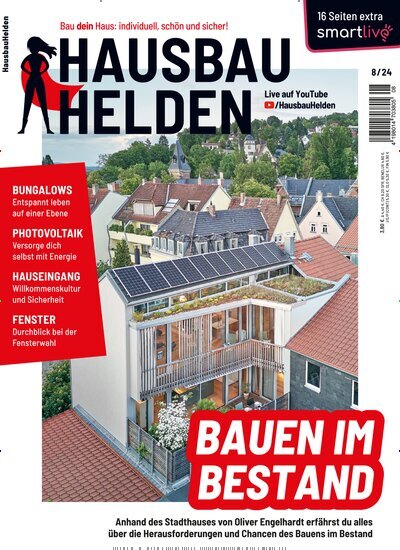 Titelbild der Ausgabe 8/2024 von HausbauHelden. Diese Zeitschrift und viele weitere Gartenzeitschriften und Wohnzeitschriften als Abo oder epaper bei United Kiosk online kaufen.