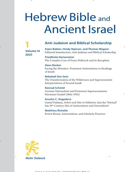 Titelbild der Ausgabe 1/2025 von Hebrew Bible and Ancient Israel (HeBAI). Diese Zeitschrift und viele weitere Kunstmagazine und Kulturmagazine als Abo oder epaper bei United Kiosk online kaufen.