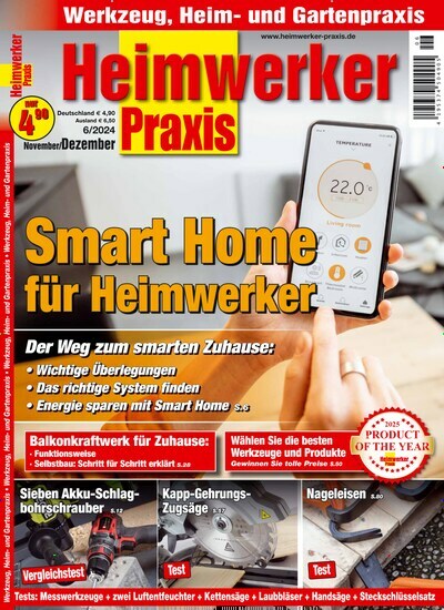 Titelbild der Ausgabe 6/2024 von Heimwerker Praxis. Diese Zeitschrift und viele weitere Gartenzeitschriften und Wohnzeitschriften als Abo oder epaper bei United Kiosk online kaufen.