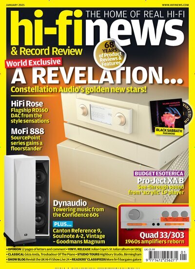 Titelbild der Ausgabe 1/2025 von hi-fi news. Diese Zeitschrift und viele weitere Audiomagazine, Filmmagazine und Fotozeitschriften als Abo oder epaper bei United Kiosk online kaufen.