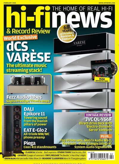 Titelbild der Ausgabe 2/2025 von hi-fi news. Diese Zeitschrift und viele weitere Audiomagazine, Filmmagazine und Fotozeitschriften als Abo oder epaper bei United Kiosk online kaufen.