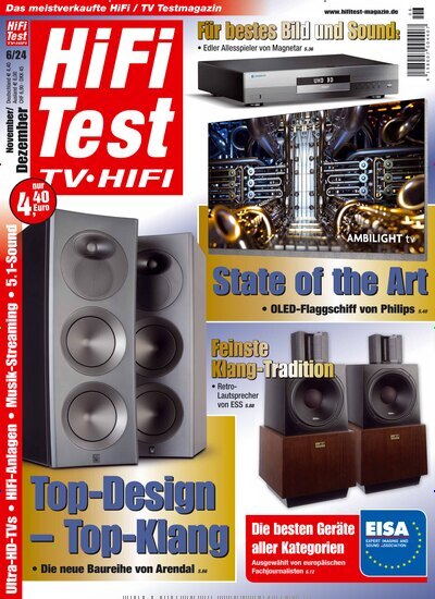 Titelbild der Ausgabe 6/2024 von Hifi Test TV Video. Diese Zeitschrift und viele weitere Audiomagazine, Filmmagazine und Fotozeitschriften als Abo oder epaper bei United Kiosk online kaufen.