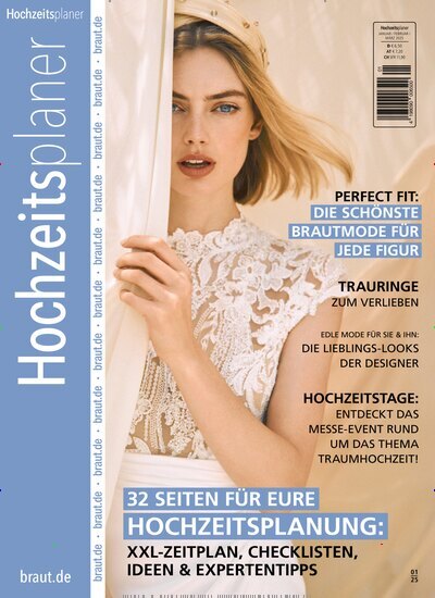 Titelbild der Ausgabe 1/2025 von Hochzeitsplaner. Diese Zeitschrift und viele weitere Modemagazine und DIY-Magazine als Abo oder epaper bei United Kiosk online kaufen.