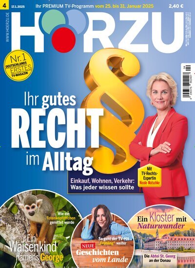 Titelbild der Ausgabe 4/2025 von HÖRZU. Diese Zeitschrift und viele weitere Programmzeitschriften als Abo oder epaper bei United Kiosk online kaufen.