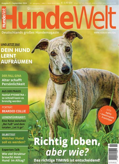 Titelbild der Ausgabe 9/2024 von Hundewelt. Diese Zeitschrift und viele weitere Elternzeitschriften und Tierzeitschriften als Abo oder epaper bei United Kiosk online kaufen.