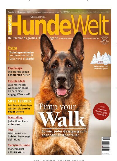 Titelbild der Ausgabe 12/2024 von Hundewelt. Diese Zeitschrift und viele weitere Elternzeitschriften und Tierzeitschriften als Abo oder epaper bei United Kiosk online kaufen.