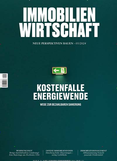 Titelbild der Ausgabe 6/2024 von immobilienwirtschaft. Diese Zeitschrift und viele weitere Businessmagazine als Abo oder epaper bei United Kiosk online kaufen.