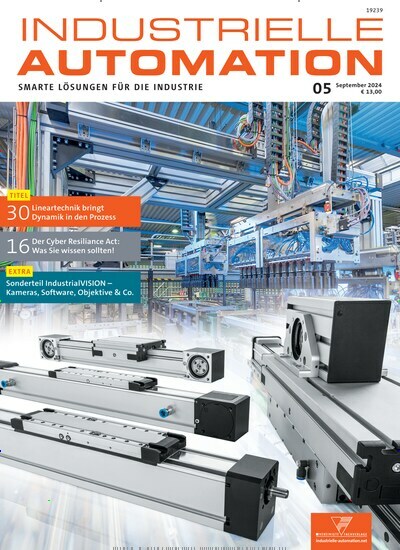 Titelbild der Ausgabe 5/2024 von Industrielle Automation. Diese Zeitschrift und viele weitere Industriemagazine und Handwerkmagazine als Abo oder epaper bei United Kiosk online kaufen.