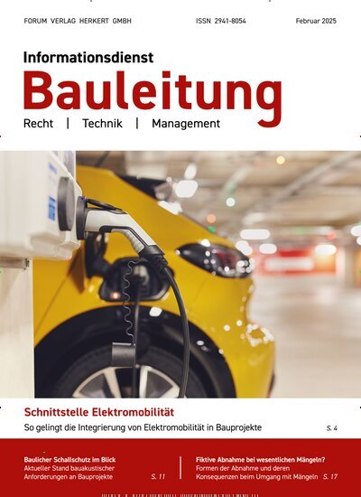 Titelbild der Ausgabe 1/2025 von Informationsdienst Bauleitung. Diese Zeitschrift und viele weitere Architekturzeitschriften und Bauzeitschriften als Abo oder epaper bei United Kiosk online kaufen.