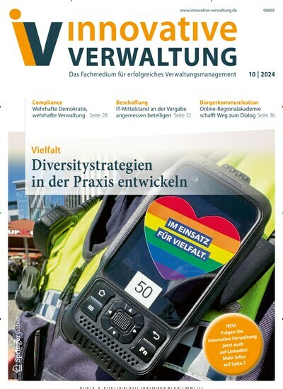 Titelbild der Ausgabe 10/2024 von Innovative Verwaltung. Diese Zeitschrift und viele weitere Jurazeitschriften und Zeitschriften für Verwaltung als Abo oder epaper bei United Kiosk online kaufen.