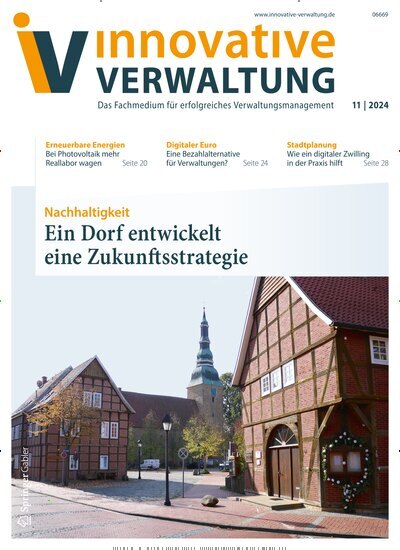 Titelbild der Ausgabe 11/2024 von Innovative Verwaltung. Diese Zeitschrift und viele weitere Jurazeitschriften und Zeitschriften für Verwaltung als Abo oder epaper bei United Kiosk online kaufen.