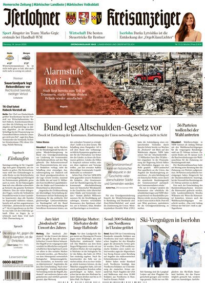 Titelbild der Ausgabe 11/2025 von Iserlohner Kreisanzeiger und Zeitung. Diese Zeitschrift und viele weitere Zeitungsabos als Abo oder epaper bei United Kiosk online kaufen.