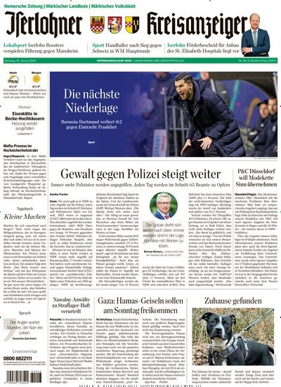 Titelbild der Ausgabe 15/2025 von Iserlohner Kreisanzeiger und Zeitung. Diese Zeitschrift und viele weitere Zeitungsabos als Abo oder epaper bei United Kiosk online kaufen.