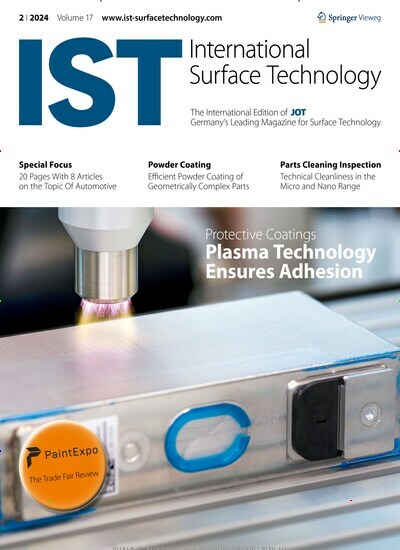Titelbild der Ausgabe 2/2024 von IST International Surface Technology. Diese Zeitschrift und viele weitere Industriemagazine und Handwerkmagazine als Abo oder epaper bei United Kiosk online kaufen.