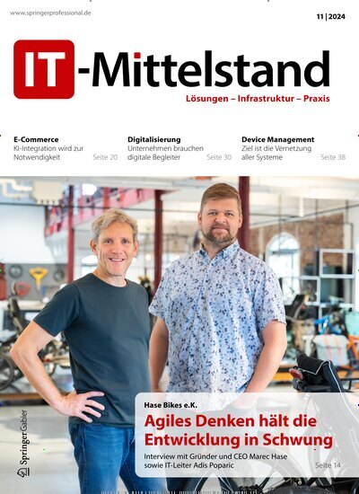 Titelbild der Ausgabe 11/2024 von IT-Mittelstand. Diese Zeitschrift und viele weitere Businessmagazine als Abo oder epaper bei United Kiosk online kaufen.