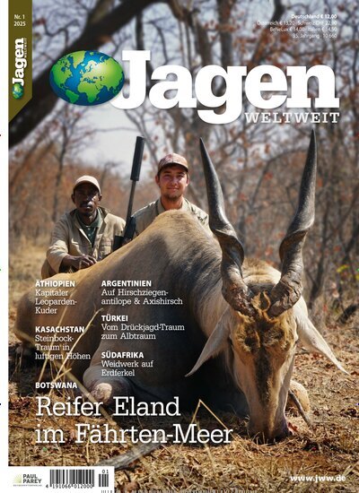 Titelbild der Ausgabe 1/2025 von Jagen Weltweit (Jagd). Diese Zeitschrift und viele weitere Sportmagazine als Abo oder epaper bei United Kiosk online kaufen.