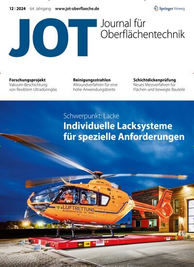 Titelbild der Ausgabe 12/2024 von JOT Journal für Oberflächentechnik. Diese Zeitschrift und viele weitere Industriemagazine und Handwerkmagazine als Abo oder epaper bei United Kiosk online kaufen.