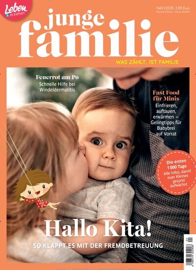 Titelbild der Ausgabe 1/2025 von junge familie. Diese Zeitschrift und viele weitere Elternzeitschriften und Tierzeitschriften als Abo oder epaper bei United Kiosk online kaufen.