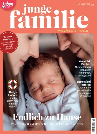 Titelbild der Ausgabe 3/2024 von junge familie. Diese Zeitschrift und viele weitere Elternzeitschriften und Tierzeitschriften als Abo oder epaper bei United Kiosk online kaufen.