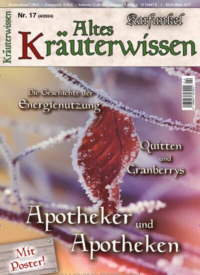 Titelbild der Ausgabe 4/2024 von Karfunkel Altes Kräuterwissen. Diese Zeitschrift und viele weitere Elternzeitschriften und Tierzeitschriften als Abo oder epaper bei United Kiosk online kaufen.