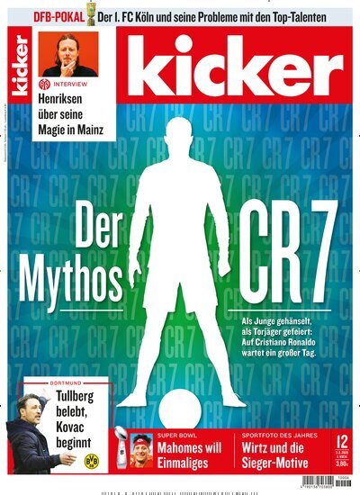 Titelbild der Ausgabe 12/2025 von kicker. Diese Zeitschrift und viele weitere Sportmagazine als Abo oder epaper bei United Kiosk online kaufen.