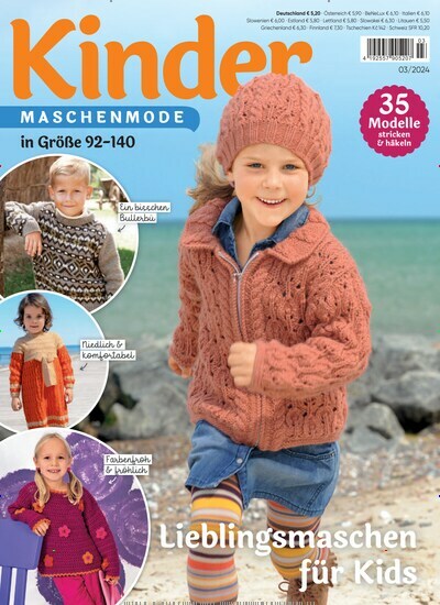 Titelbild der Ausgabe 3/2024 von Kinder Maschenmode. Diese Zeitschrift und viele weitere Modemagazine und DIY-Magazine als Abo oder epaper bei United Kiosk online kaufen.