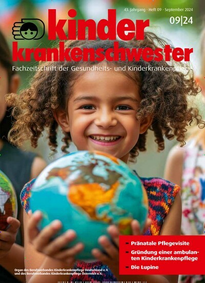 Titelbild der Ausgabe 9/2024 von Kinderkrankenschwester. Diese Zeitschrift und viele weitere Pflegezeitschriften und medizinische Fachzeitschriften als Abo oder epaper bei United Kiosk online kaufen.