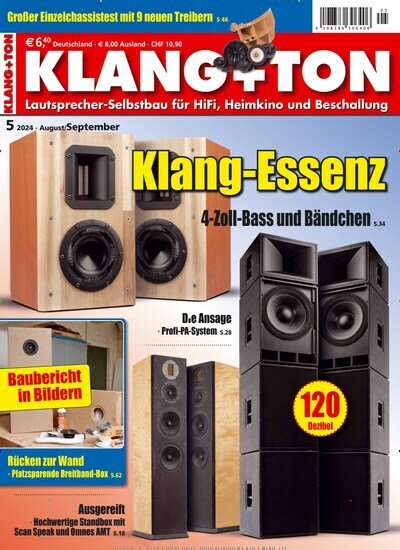 Titelbild der Ausgabe 5/2024 von Klang & Ton. Diese Zeitschrift und viele weitere Audiomagazine, Filmmagazine und Fotozeitschriften als Abo oder epaper bei United Kiosk online kaufen.