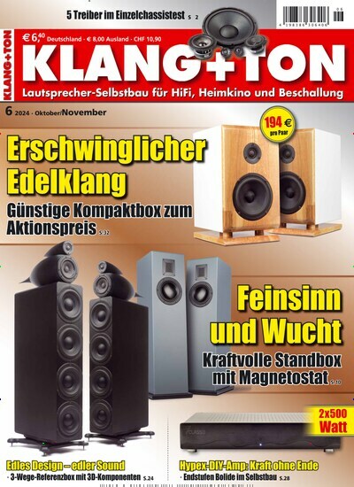 Titelbild der Ausgabe 6/2024 von Klang & Ton. Diese Zeitschrift und viele weitere Audiomagazine, Filmmagazine und Fotozeitschriften als Abo oder epaper bei United Kiosk online kaufen.