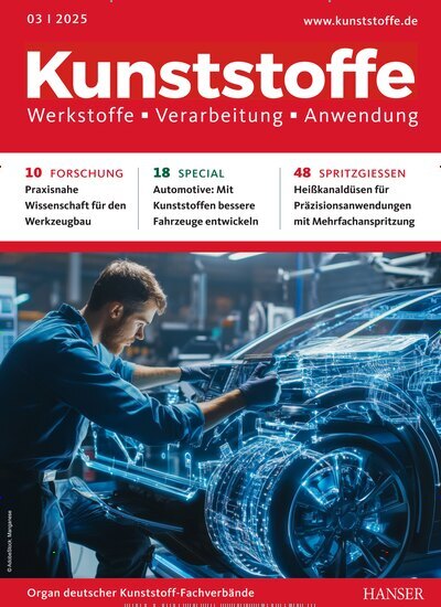 Titelbild der Ausgabe 3/2025 von Kunststoffe. Diese Zeitschrift und viele weitere Industriemagazine und Handwerkmagazine als Abo oder epaper bei United Kiosk online kaufen.