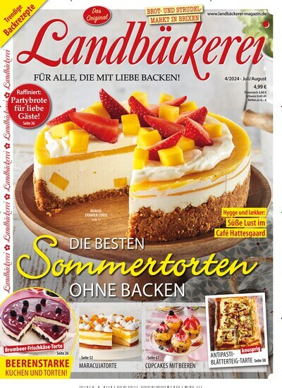 Titelbild der Ausgabe 4/2024 von Landbäckerei. Diese Zeitschrift und viele weitere Kochzeitschriften und Backzeitschriften als Abo oder epaper bei United Kiosk online kaufen.