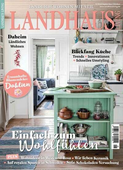 Titelbild der Ausgabe 5/2024 von Landhaus Living. Diese Zeitschrift und viele weitere Gartenzeitschriften und Wohnzeitschriften als Abo oder epaper bei United Kiosk online kaufen.