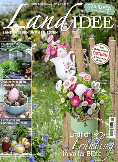 Titelbild der Ausgabe 2/2025 von LandIDEE. Diese Zeitschrift und viele weitere Gartenzeitschriften und Wohnzeitschriften als Abo oder epaper bei United Kiosk online kaufen.