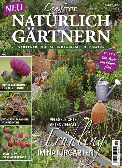 Titelbild der Ausgabe 1/2025 von Landidee Natürlich Gärtnern. Diese Zeitschrift und viele weitere Gartenzeitschriften und Wohnzeitschriften als Abo oder epaper bei United Kiosk online kaufen.