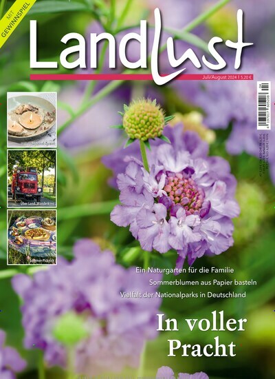 Titelbild der Ausgabe 4/2024 von Landlust. Diese Zeitschrift und viele weitere Gartenzeitschriften und Wohnzeitschriften als Abo oder epaper bei United Kiosk online kaufen.