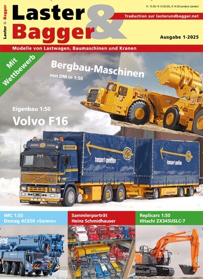 Titelbild der Ausgabe 1/2025 von Laster & Bagger. Diese Zeitschrift und viele weitere Automagazine und Motorradzeitschriften als Abo oder epaper bei United Kiosk online kaufen.