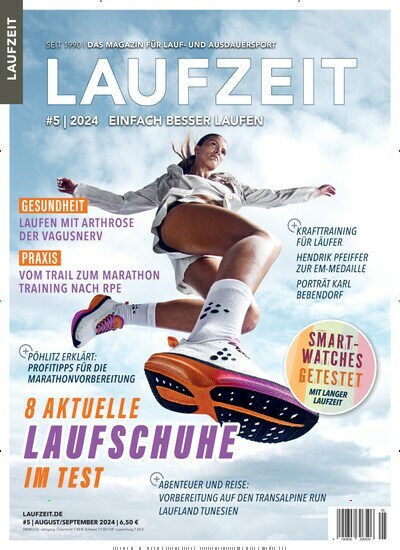 Titelbild der Ausgabe 5/2024 von Laufzeit. Diese Zeitschrift und viele weitere Sportmagazine als Abo oder epaper bei United Kiosk online kaufen.