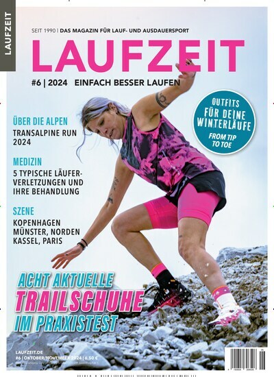 Titelbild der Ausgabe 6/2024 von Laufzeit. Diese Zeitschrift und viele weitere Sportmagazine als Abo oder epaper bei United Kiosk online kaufen.