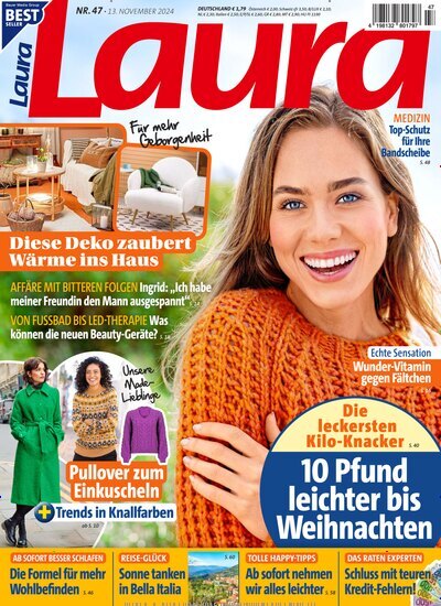 Titelbild der Ausgabe 47/2024 von Laura. Diese Zeitschrift und viele weitere Frauenzeitschriften als Abo oder epaper bei United Kiosk online kaufen.