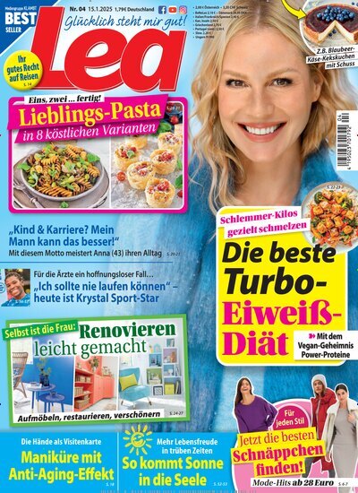 Titelbild der Ausgabe 4/2025 von Lea. Diese Zeitschrift und viele weitere Frauenzeitschriften als Abo oder epaper bei United Kiosk online kaufen.