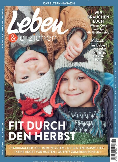 Titelbild der Ausgabe 10/2024 von Leben & erziehen. Diese Zeitschrift und viele weitere Elternzeitschriften und Tierzeitschriften als Abo oder epaper bei United Kiosk online kaufen.