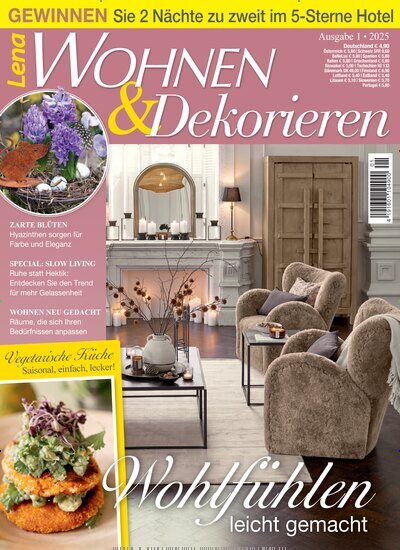 Titelbild der Ausgabe 1/2025 von Lena Wohnen & Dekorieren. Diese Zeitschrift und viele weitere Gartenzeitschriften und Wohnzeitschriften als Abo oder epaper bei United Kiosk online kaufen.