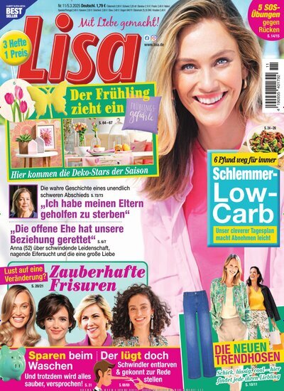 Titelbild der Ausgabe 11/2025 von Lisa. Diese Zeitschrift und viele weitere Frauenzeitschriften als Abo oder epaper bei United Kiosk online kaufen.